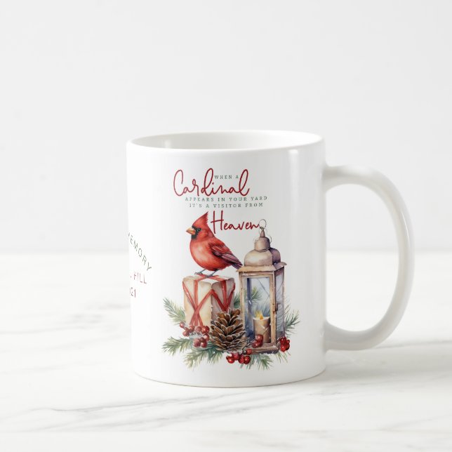Personalised Memorial When A Cardinal Appears Coffee Mug (Right)