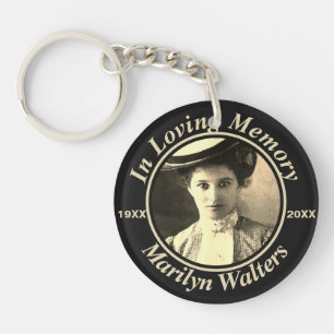 Personalised Memorial with Photo Key Ring
