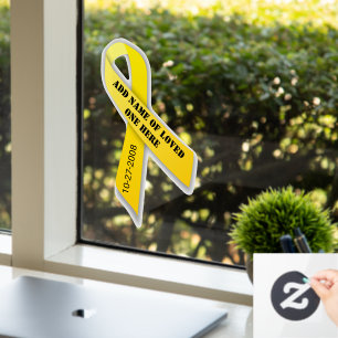 Personalised Memorial Yellow Ribbon 