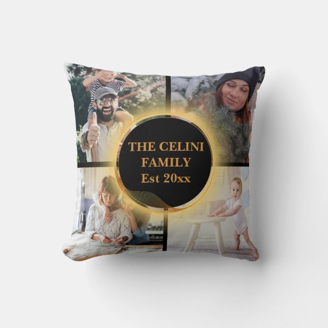Personalised Memories: Square Photo Collage  Cushion (Front)