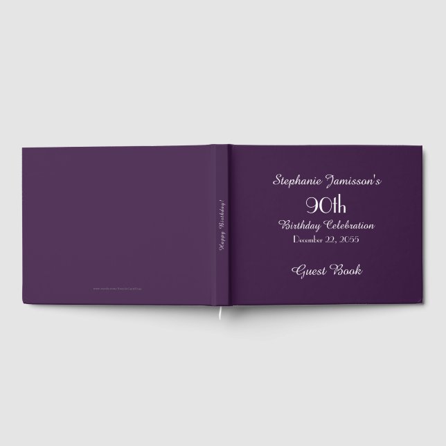 Personalised Memory/Guest Book 90th Birthday Party (Full)