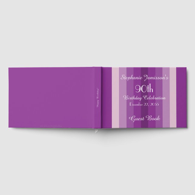 Personalised Memory/Guest Book 90th Birthday Party (Full)