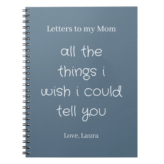 Personalised Memory Journal Letters to my Mum (Front)