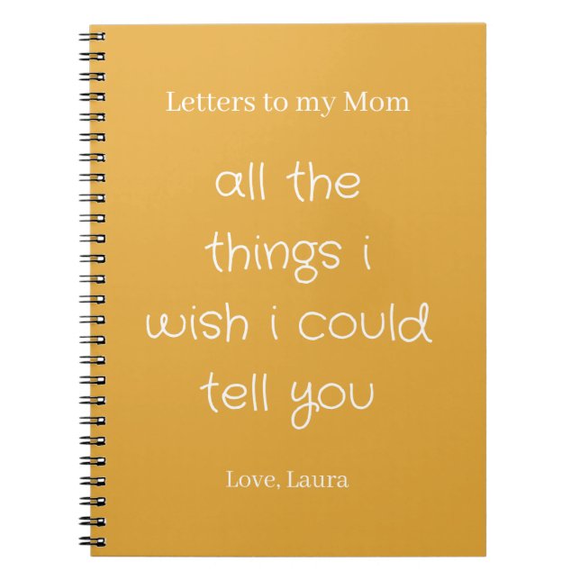 Personalised Memory Journal Letters to my Mum (Front)