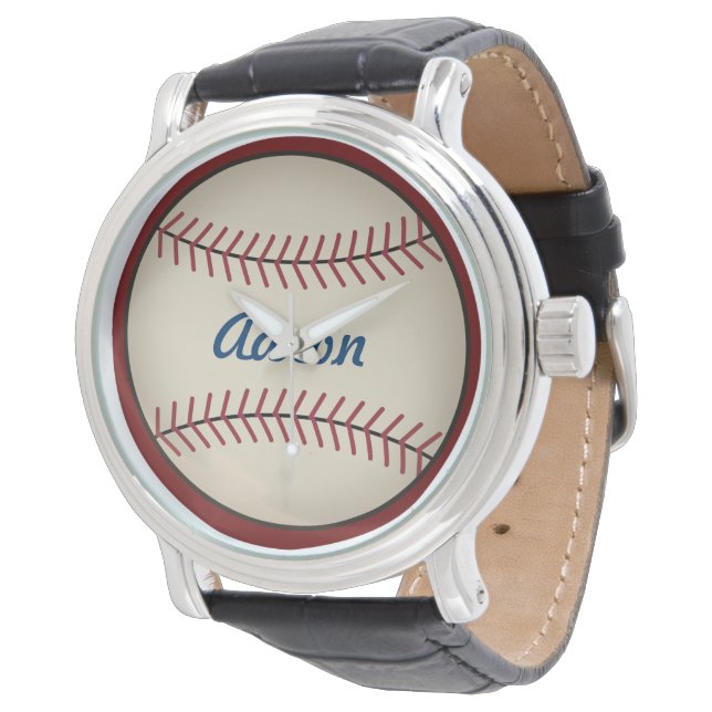 Personalised Men's Baseball Watch Gift (Angled)