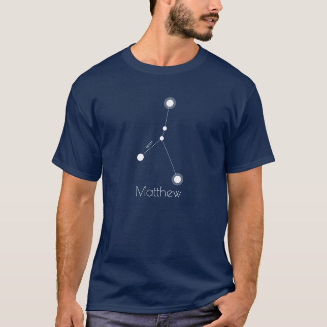 Personalised Men's Cancer Zodiac Constellation T-Shirt (Front)