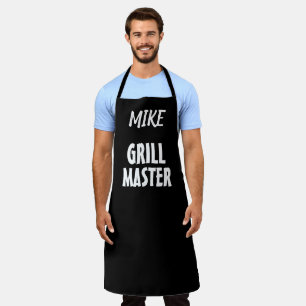 Personalised mens dad Grill Master BBQ apron