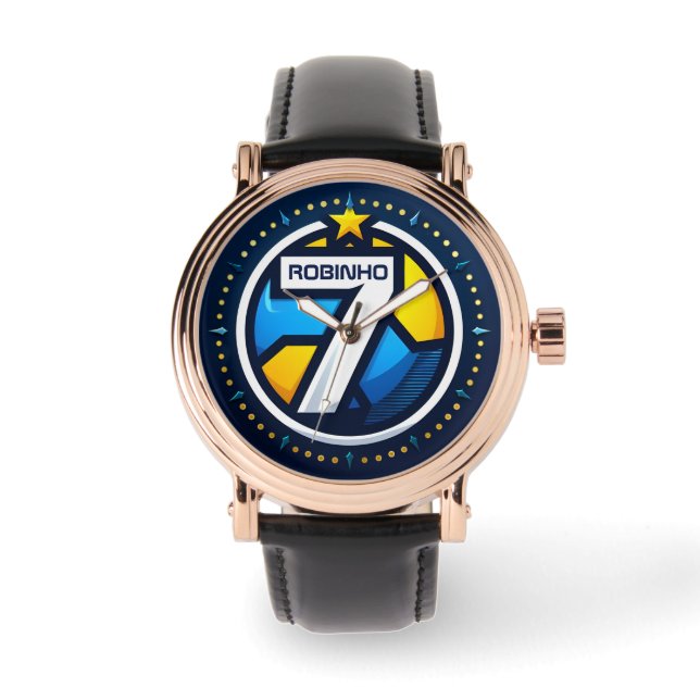 Personalised Mens soccer watch, Number 7 Watch (Front)