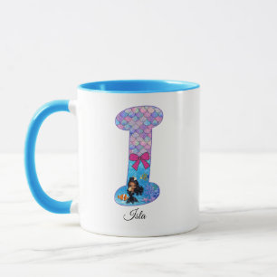 Personalised Mermaid Alphabet Letter I Mug