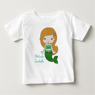 Personalised Mermaid Baby One Piece Tshirt