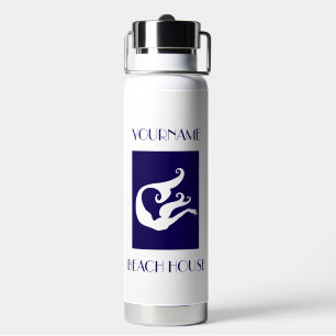 Personalised Mermaid Beach House Water Bottle