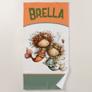 Personalised Mermaid Beach Towel
