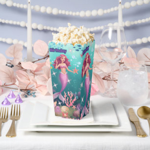 Personalised Mermaid Birthday Party Invitation Favour Box