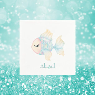Personalised Mermaid Birthday Party Napkin