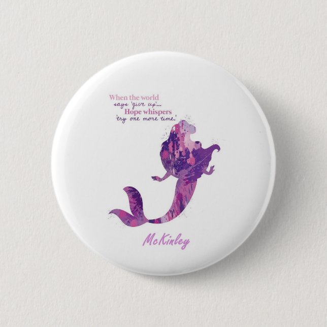 Personalised Mermaid Button (Front)