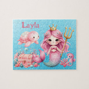 Personalised Mermaid Child Name Puzzle