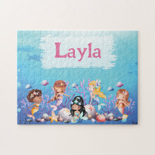 Personalised Mermaid Child Name Puzzle 