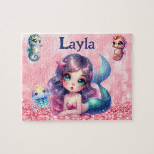 Personalised Mermaid Child Name Puzzle 