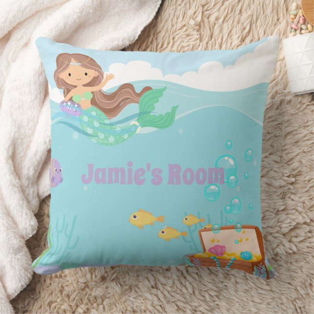 Personalised Mermaid Cushion (Blanket)