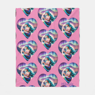 Personalised Mermaid Fleece Blanket