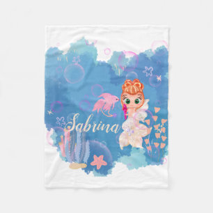 Personalised Mermaid  Fleece Blanket