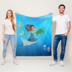 Personalised Mermaid Fleece Blanket
