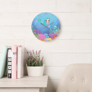Personalised Mermaid Large Clock