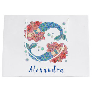 Personalised Mermaid Large Gift Bag