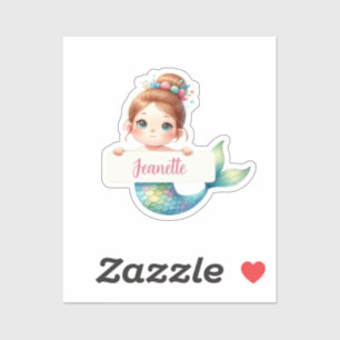 Personalised Mermaid Magic - Custom Name Sticker f