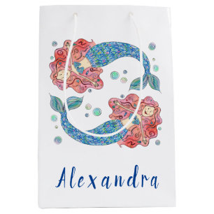 Personalised Mermaid Medium Gift Bag