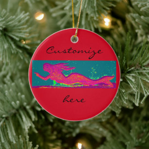 personalised mermaid ornament