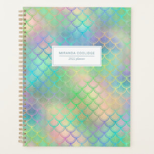 Personalised Mermaid Scales Rainbow Shimmer 2024 Planner