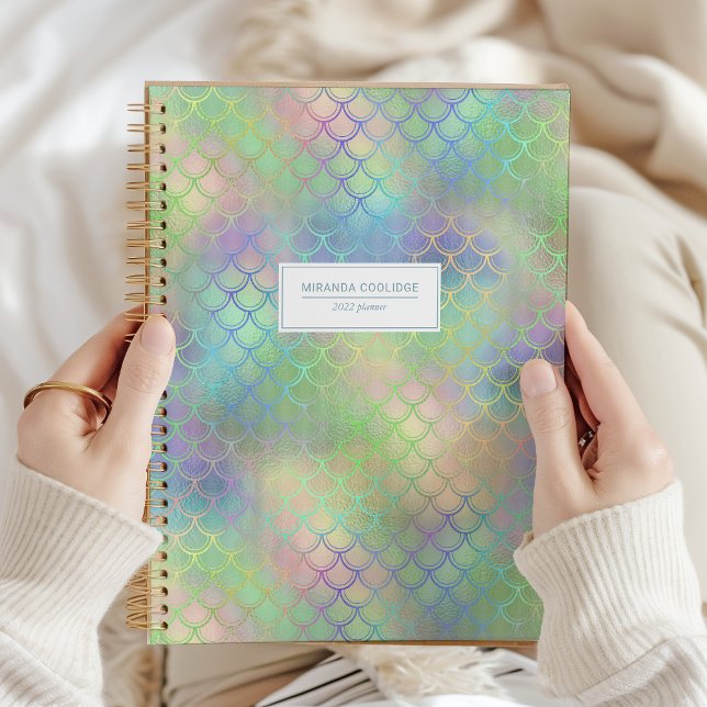 Personalised Mermaid Scales Rainbow Shimmer 2024 Planner (Creator Uploaded)