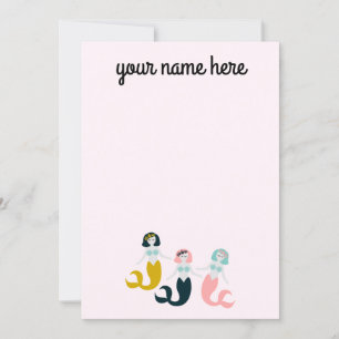 Personalised Mermaid Stationery Notecards