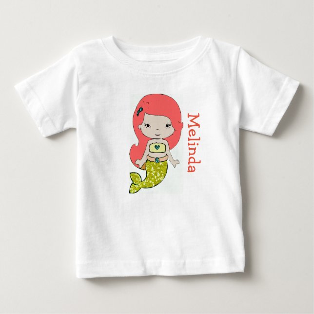 Personalised Mermaid Toddler Tshirt (Front)