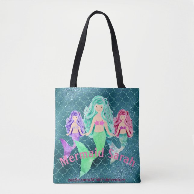 Personalised Mermaid Tote Bag (Front)