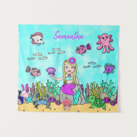 Personalised Mermaid Under the Sea Wall Art