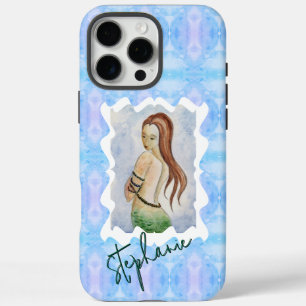 Personalised Mermaid Watercolor Original Art iPhone 16 Pro Max Case