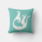 Personalised Mermaid White Teal blue monogrammed