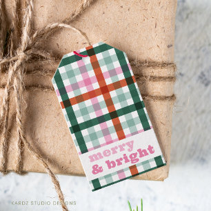 Personalised Merry and Bright Christmas Gift Tag