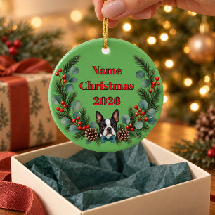 Personalised Merry and Slightly Unhinged  Ceramic Ornament