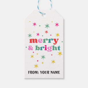 Personalised Merry & Bright Gift Tags