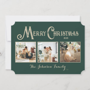 Personalised Merry Christmas Card with Photos