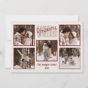 Personalised Merry Christmas Card with Photos