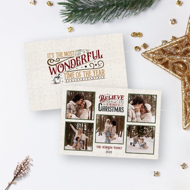 Personalised Merry Christmas Card with Photos (Creator Uploaded)
