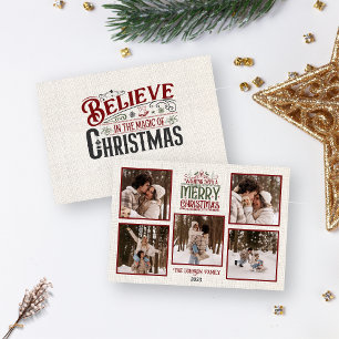 Personalised Merry Christmas Card with Photos