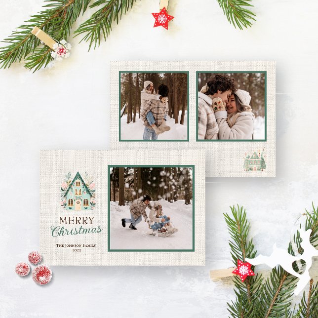 Personalised Merry Christmas Card with Photos (Creator Uploaded)