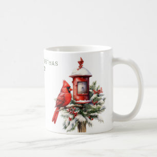 Personalised Merry Christmas Cardinal Coffee Mug