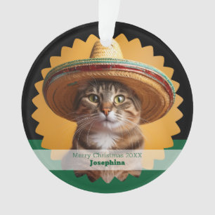 Personalised Merry Christmas Cat  Ornament