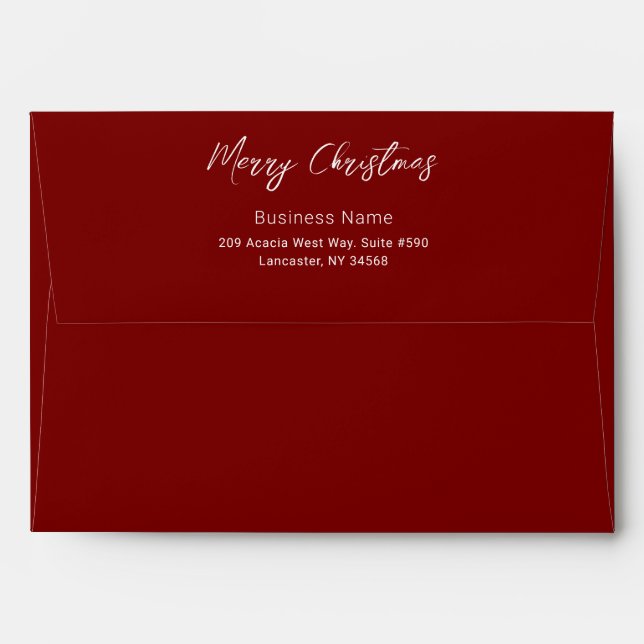 Personalised Merry Christmas Company Logo  Envelope (Back (Top Flap))